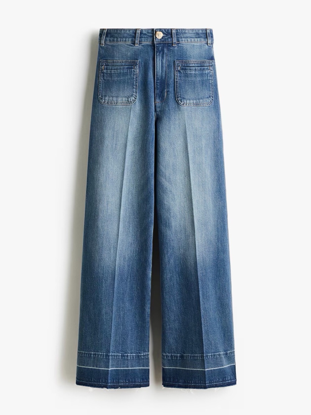 Wide-Leg High-Rise Jeans by H&M - Size 18